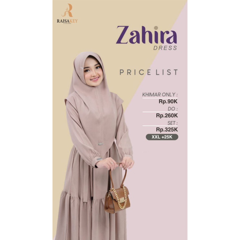 Zahira Dress set Khimar By Raisa Hijab / Gamis polos / Gamis premium / Gamis muslimah syari / gamis 