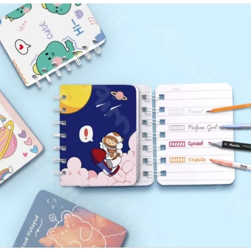 

Buku Catatan Mini Spiral | Notebook Lucu dengan Desain Unik A7