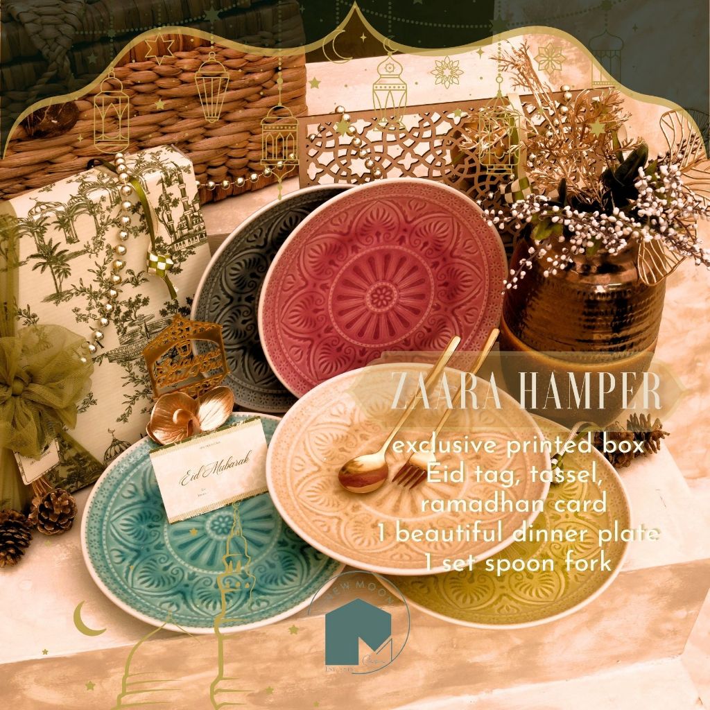 

Hamper lebaran hampers idul fitri hadiah hari raya ZAARA parsel ramadan parcel ramadhan paket kado gift parcel tableware piring hadiah kado set