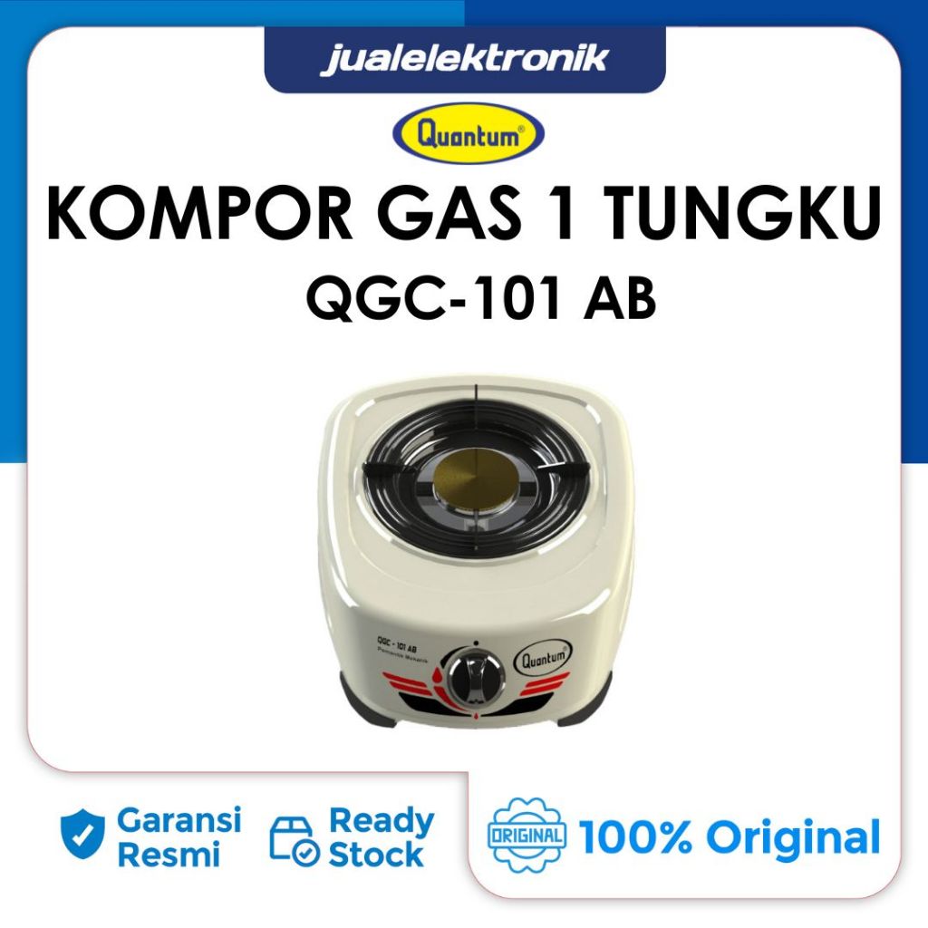 Quantum Kompor Gas 1 Tungku QGC-101 AB - Burner Kuningan