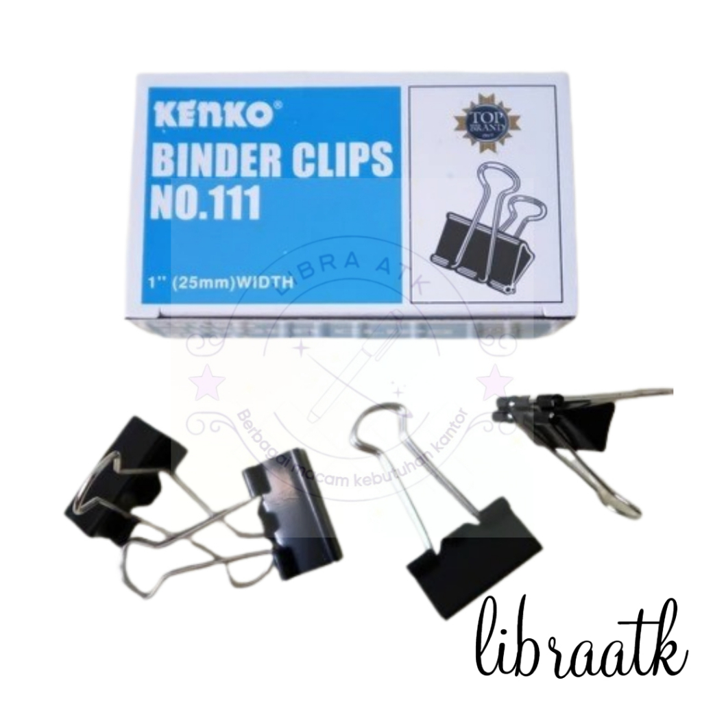 

LA - binder klip kenko / klip kertas kenko / penjepit kertas kenko no 111 per box isi 12pcs