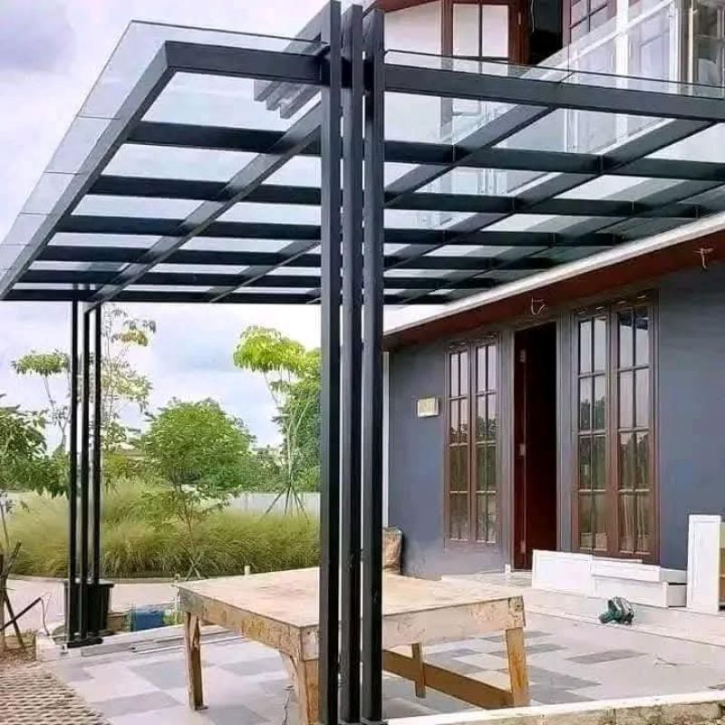 kanopi kaca besi holo