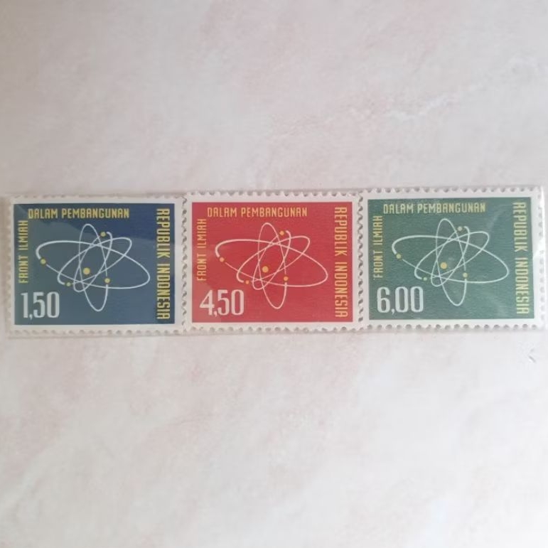 

(A) Perangko Indonesia Front Ilmiah Tahun 1962 set lengkap - 3pcs