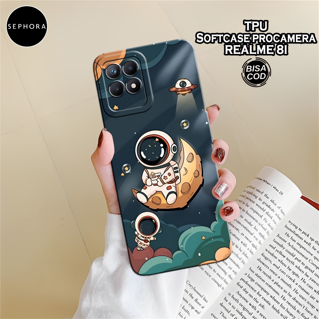Case Realme 8i Terbaru - Fashion Case Astronot - Softcase Realme 8i Terbaru - Case Pro Camera - Casi
