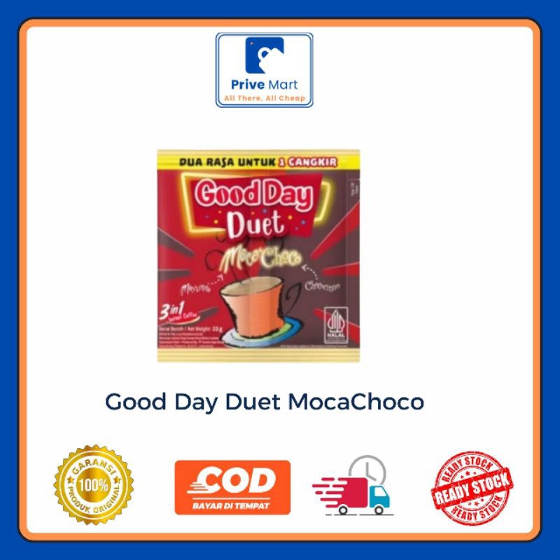 

Good Day Duet MocaChoco 10x22g/Good Day Duet MocaChoco Renceng 10pcs Prive Mart