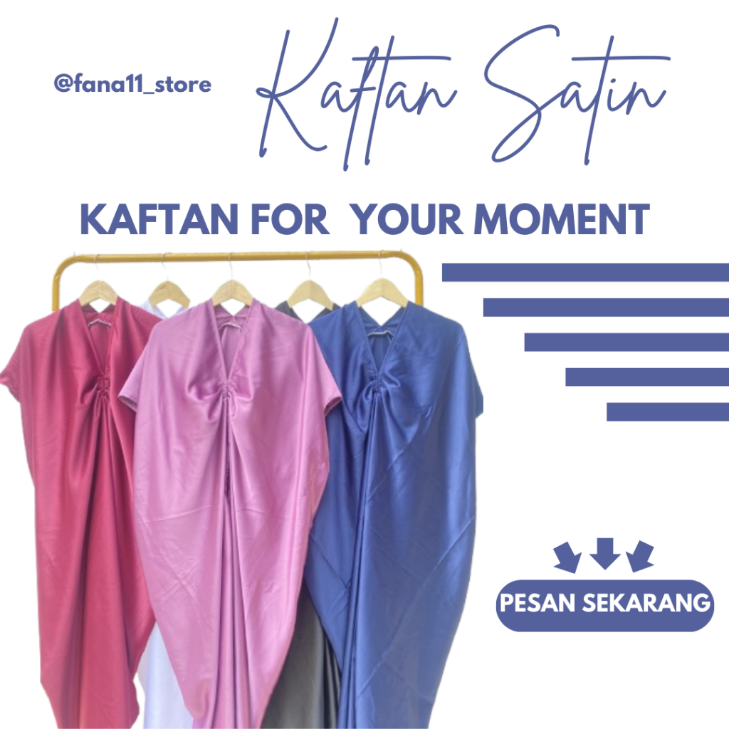 KAFTAN POLOS WANITA SATIN MAXMARA ELEGANT  KAFTAN POLOS SATIN SILK PREMIUM  KAFTAN LEBARAN SATIN POL