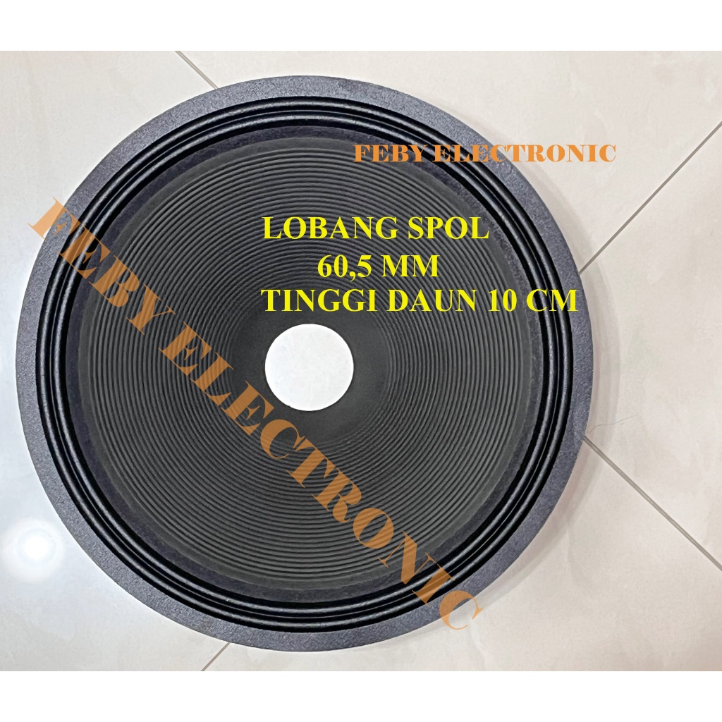 Daun Speaker 15 Inch lobang spol 60,5 mm tinggi 10 cm kulit jeruk daun salon 15"