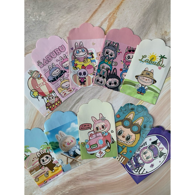 

(PAKET USAHA) 100PCS AMPLOP LEBARAN LABUBU SIAP PAKAI/ SIAP JUAL