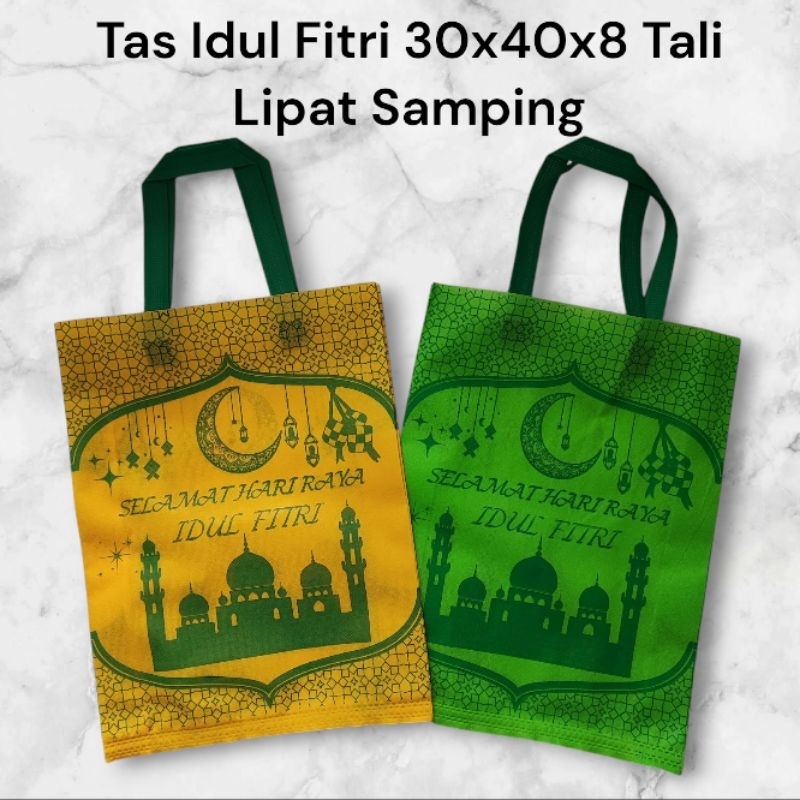 

TAS GOODIE BAG LEBARAN RAMADHAN IDUL FITRI SPUNBOND 30x40x8
