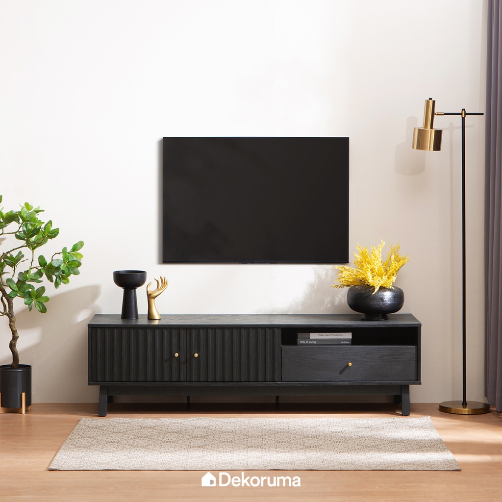 Dekoruma ZURI Meja TV / Rak TV Minimalis dengan Laci / TV Cabinet
