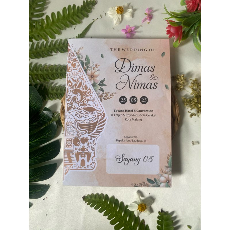 {SAYANG 03} UNDANGAN PERNIKAHAN MURAH AESTETIC  FREE FOTO | UNDANGAN PERNIKAHAN TEMA JAWA
