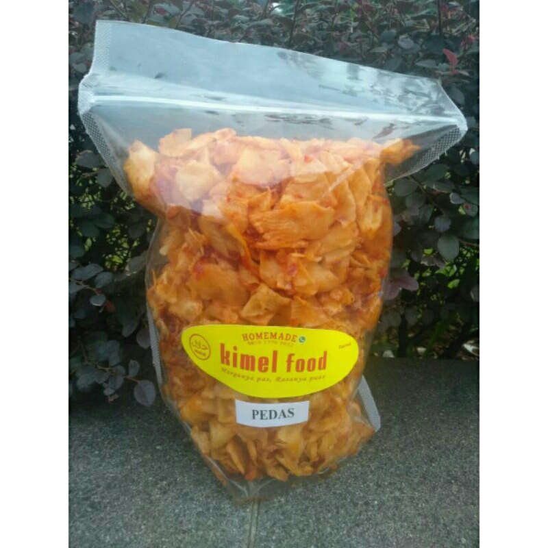 

keripik singkong pedas cabe asli 100% @500 gr