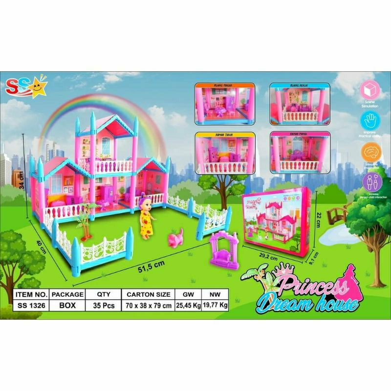 mainan anak dream house villa