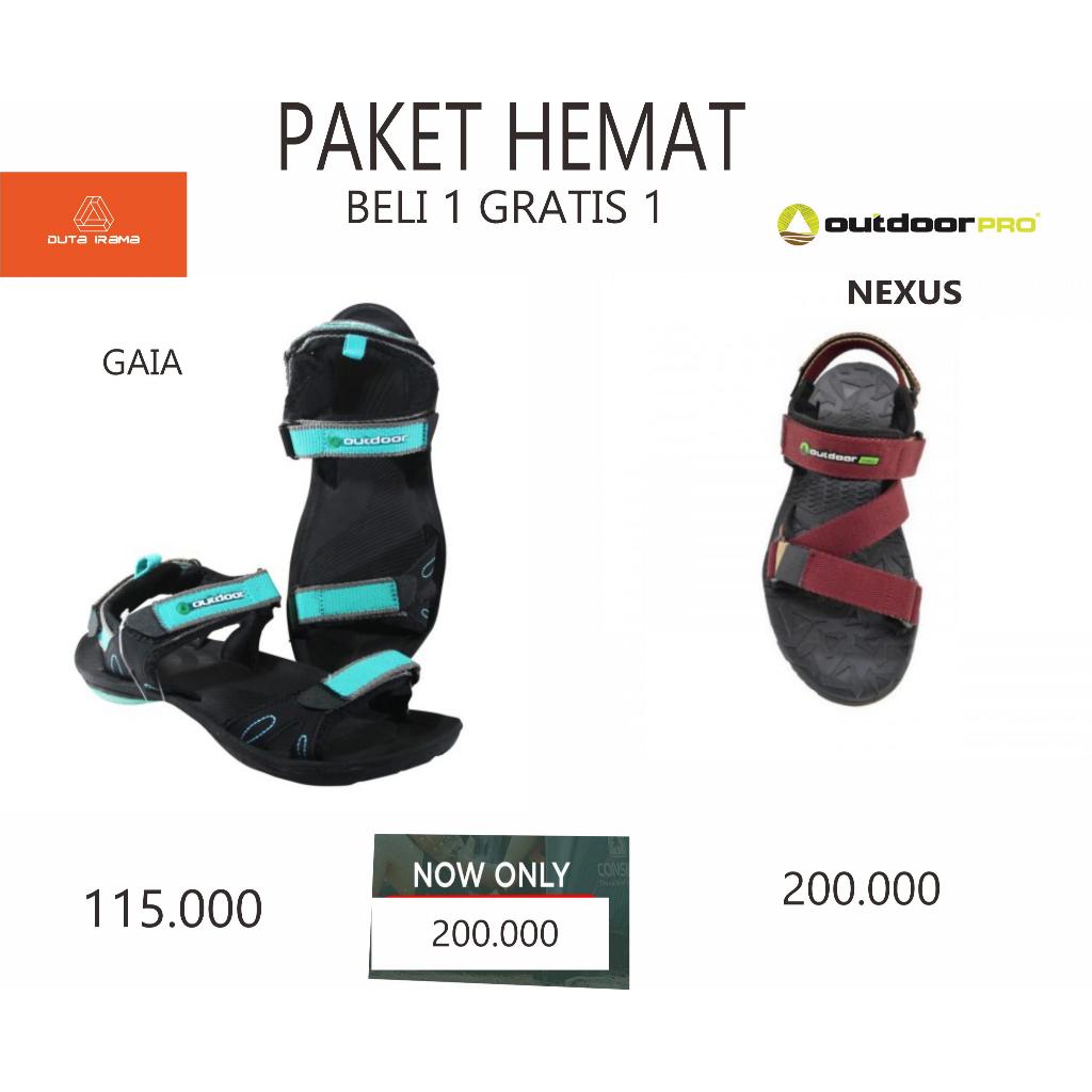 DUTAIRAMA - PAKET HEMAT BELI 1 GRATIS 1 SANDAL OUTDOOR NEXUS + GAIA