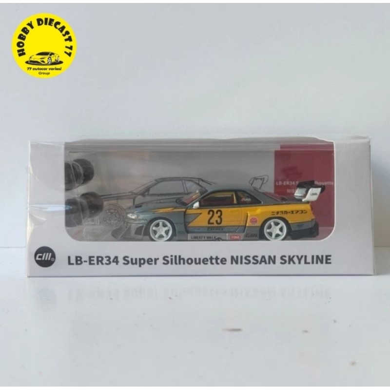 CM Model nissan skyline ER 34 R34LBW Super Silhouette Nissan Skyline ER34 Chase Warna : Petir #23