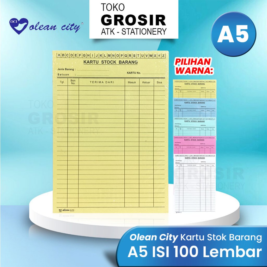 

Kartu Stok Barang A5 Olean City Isi 100 Lembar