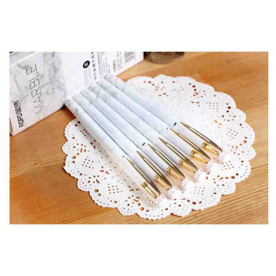 

Pen tanda tangan kepala peluru berpola Marble, Pen karbon, Pen Neutral bisnis 0,7 mm, Pen tulisan seni tinggi untuk siswa