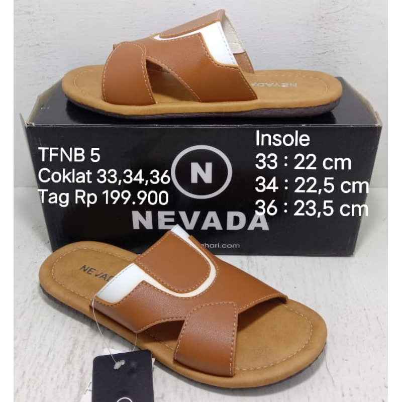 (Size 29-36) TFNB/STJ/NTF/CPG SENDAL SELOP ANAK LAKI NEVADA ORIGINAL