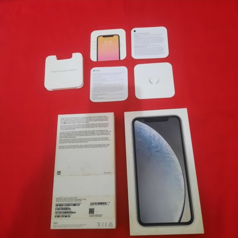 dus box iphone xr original copotan lengkap manual book
