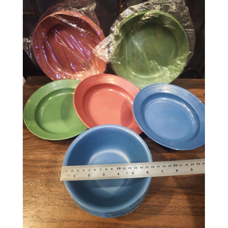 1 LUSIN 12PC PIRING 21CM PLASTIK 8.5/9 INCH MURAH LUSINAN | PIRING LUSINAN MURAH