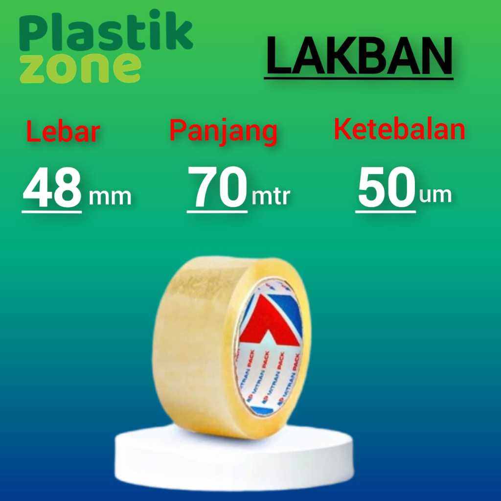 

*PLASTIK ZONE* Lakban Bening 48mm x 70mtr