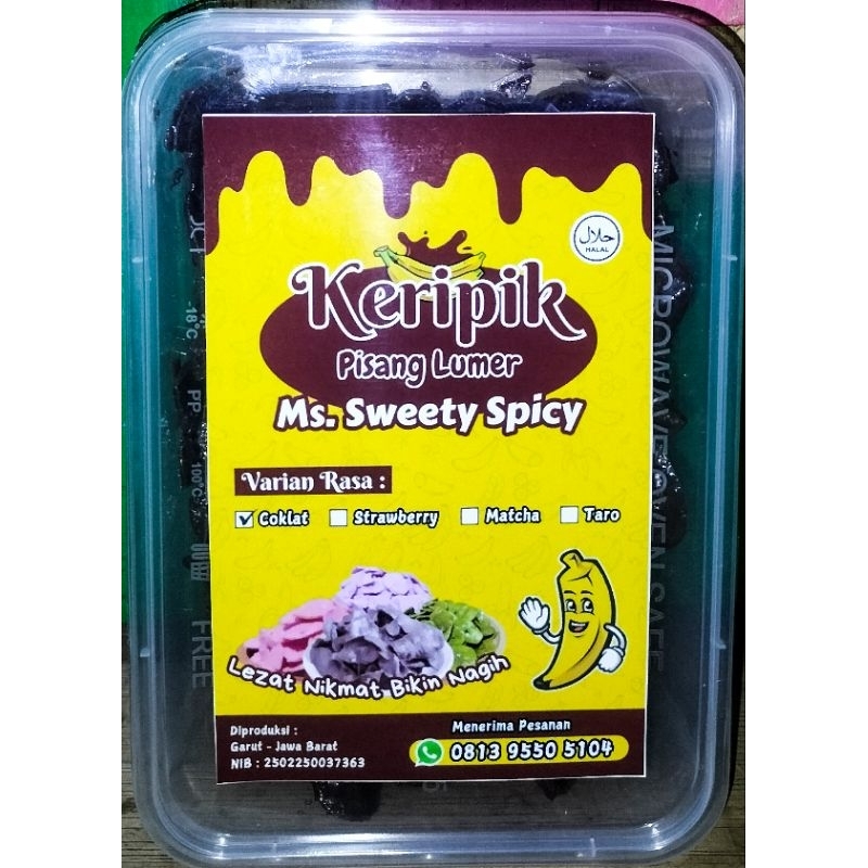 

Keripik Pisang Lumer Rasa Coklat dan Strawberry