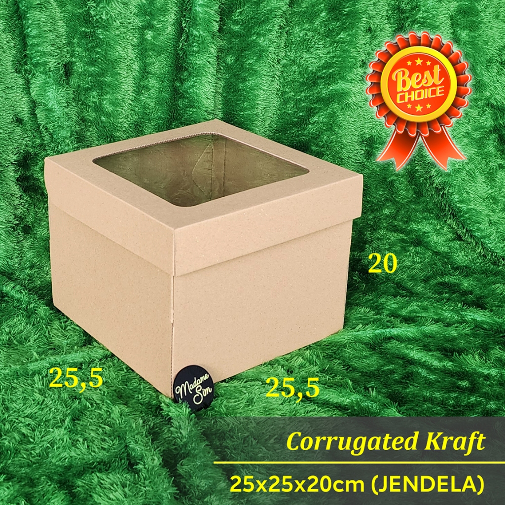 

KOTAK KUE - CAKE BOX 25x25x20 - JENDELA (ISI 10 PCS)