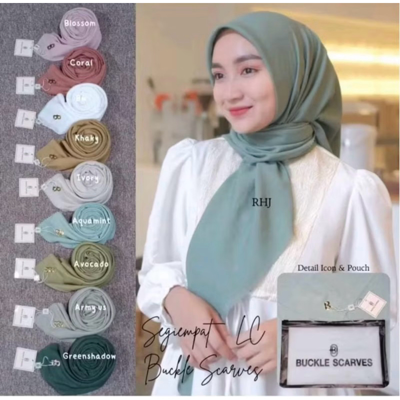 PARIS PREMIUM LASERCUT/HIJAB PARIS BUCKLE POCH/HIJAB SEGIEMPAT PARIS LOGO PREMIUM