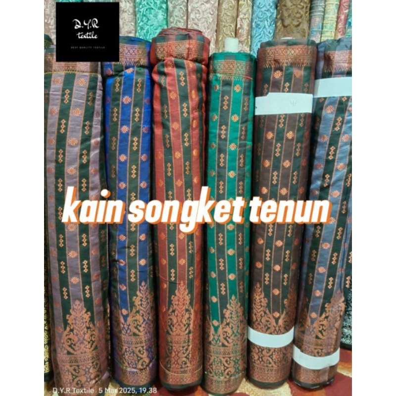 DYR Textile | Kain Bahan Songket Meteran Terbaru Motif Mewah