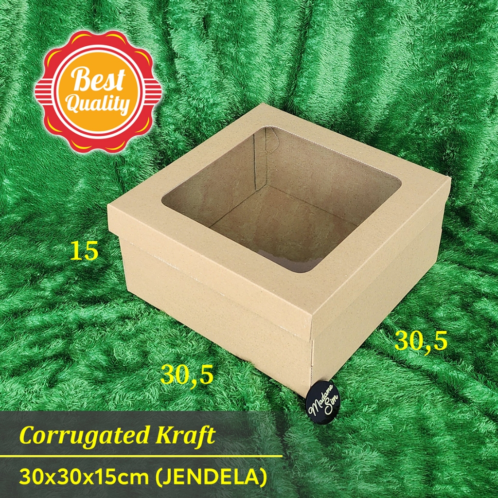 

KOTAK KUE - CAKE BOX 30x30x15 - JENDELA (ISI 10 PCS)