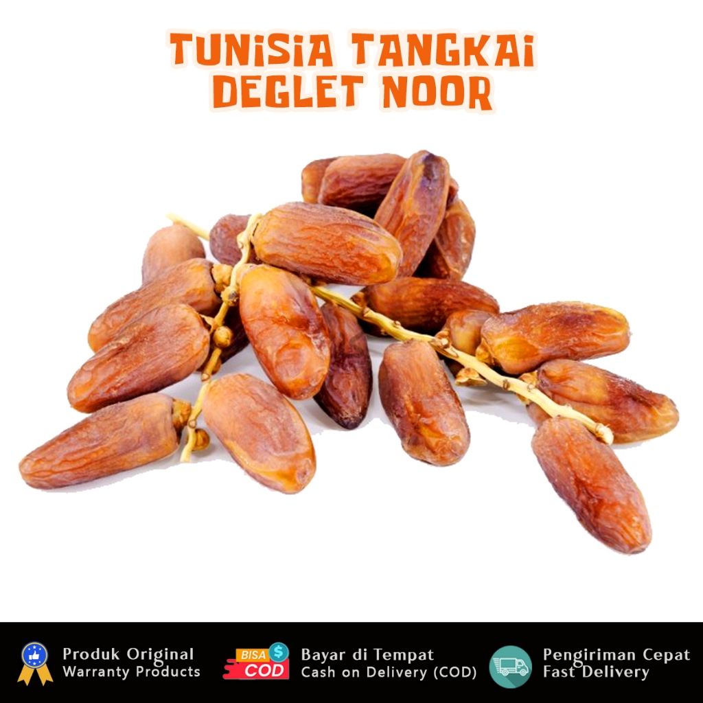 

Murah | Promo Kurma Tunisia Tangkai Deglet Noor 1kg || Legit, Reyah & Bagus Untuk Gigi Dan Tulang.