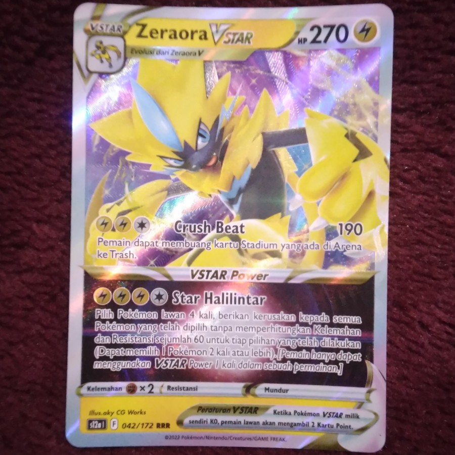 Zeraora VSTAR v star RRR s12a - Pokemon TCG Indonesia foil holo