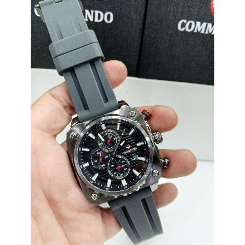 Commando CM7011G-3GDBRGY#Commando CM7011G#CM7011G-3GDBRGY#Jam tangan pria Commando CM7011G#Man watch