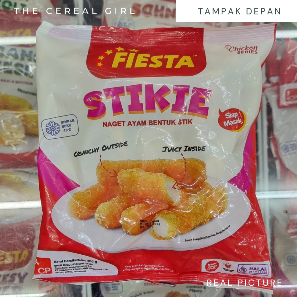 

[KONDISI BARU - 100% ORIGINAL] FIESTA Stikie 400gr - Naget Ayam Bentuk Stik 250gr/ 400gr