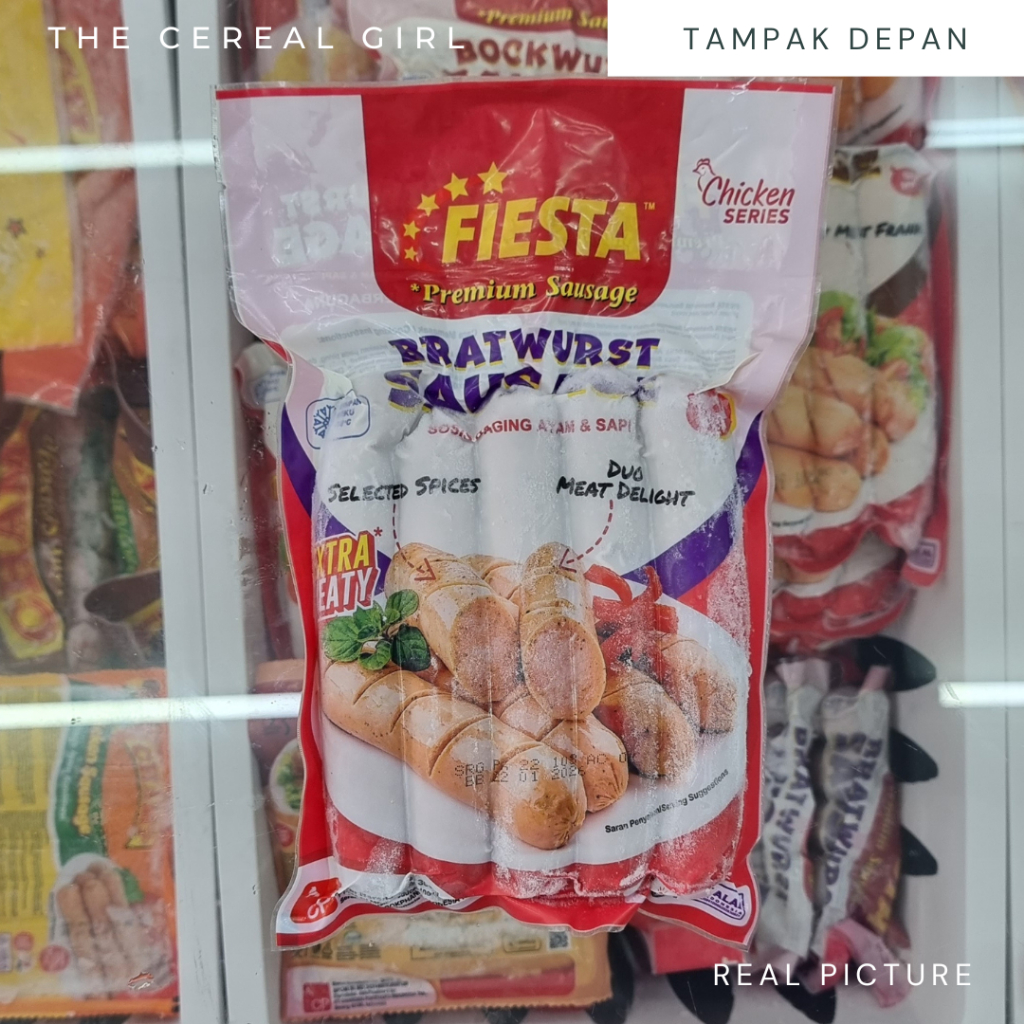 

[KONDISI BARU - 100% ORIGINAL] FIESTA Bratwurst Sausage 300gr - Sosis Daging Ayam dan Sapi