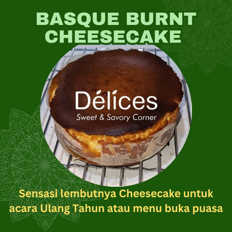 

Basque Burnt Cheesecake ukuran 15 cm dan 20 cm bisa untuk Birthday Hampers/Lebaran/Natal