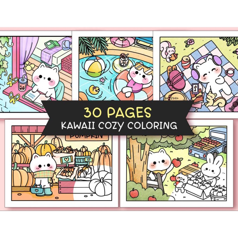 

[30HAL]KAWAII COZY COLORING BOOK