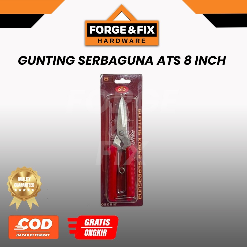 

ATS Gunting Serbaguna Seng Dahan Ranting Kertas Besi 8 Inch