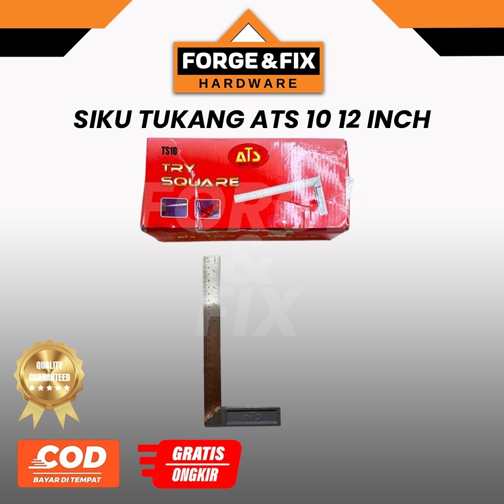 

ATS Siku L Tukang Penggaris Try Square 10 12 Inch