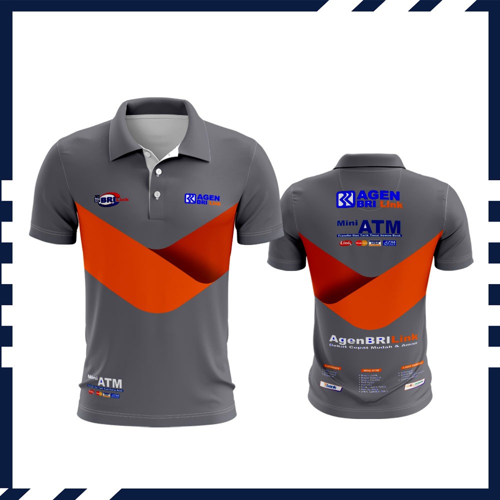 BRI Kaos Pria Baju BRImo BRI Mobile Logo Perusahaan Bank BRI Baju Jersey BRImo Pria Jersey Fullprint