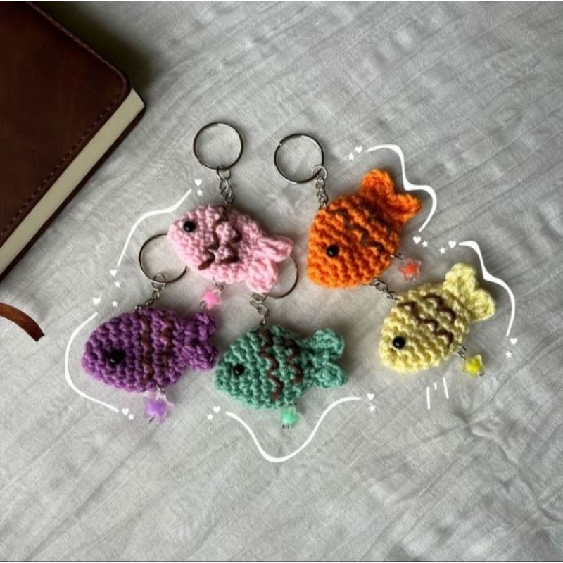 crochet fish taiyaki cute/ rajutan ikan taiyaki lucu