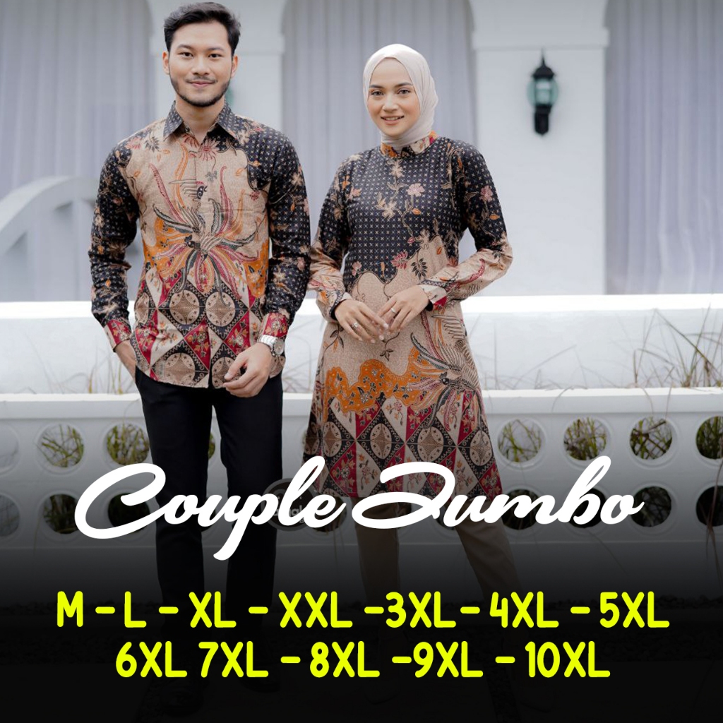 TUNIK COUPLE JUMBO - TUNIK JUMBO - TUNIK BATIK WANITA MODERN - TUNIC BATIK WANITA - TUNIK BATIK WANI