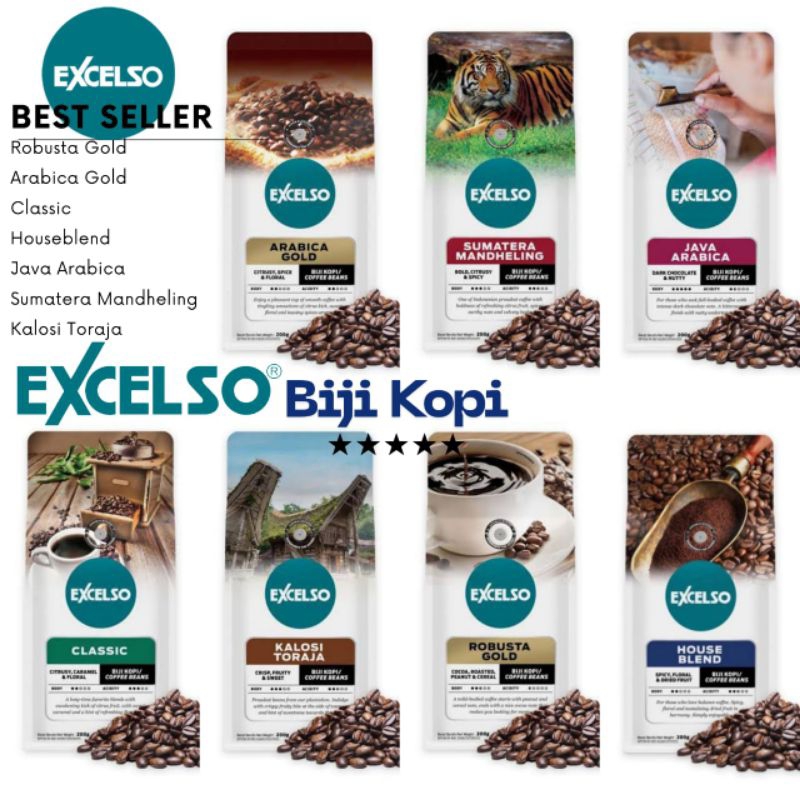 

EXCELSO Coffee Bean Kopi Biji 200gr All Varian