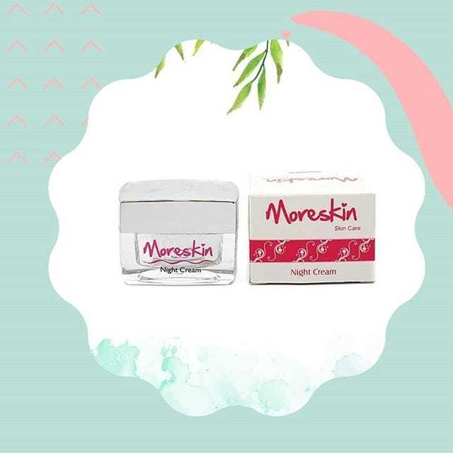 moreskin night cream nasa- krim wajah glowing bisa menghilangkan bekasa jerawat & flek hitam