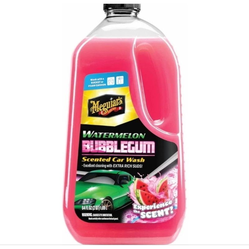 MEGUIARS WATERMELON BUBBLEGUM SCENTED CAR WASH SHAMPOO & CONDITIONER Sabun Cuci Mobil Wangi Semangka