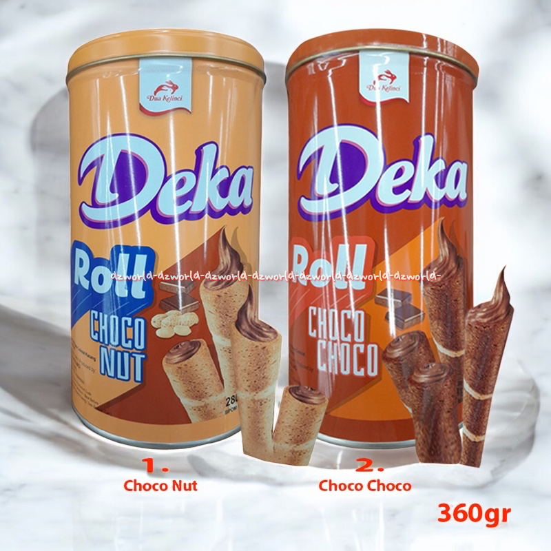 

Deka 330gr Roll Choco Choco Kemasan Kaleng Dua Kelinci Coklat Wafer Choco Nut Geri Garuda Food Wafer Cokelat