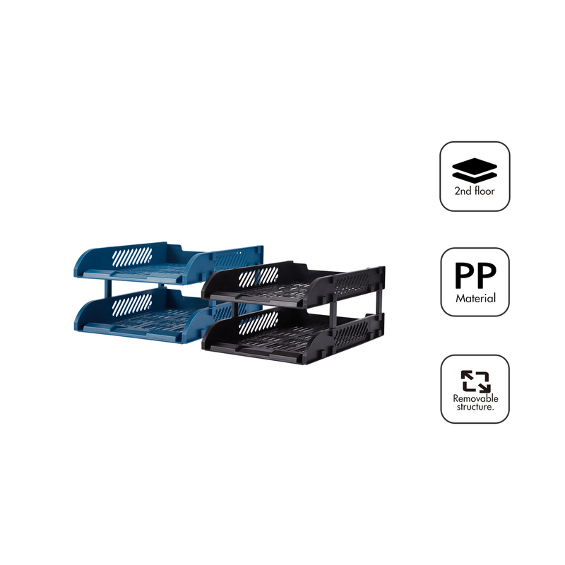 

[Stationery Home] Bantex Rak File Susun / File Tray / Letter Tray Bahan PP | 2 Susun BJ7632