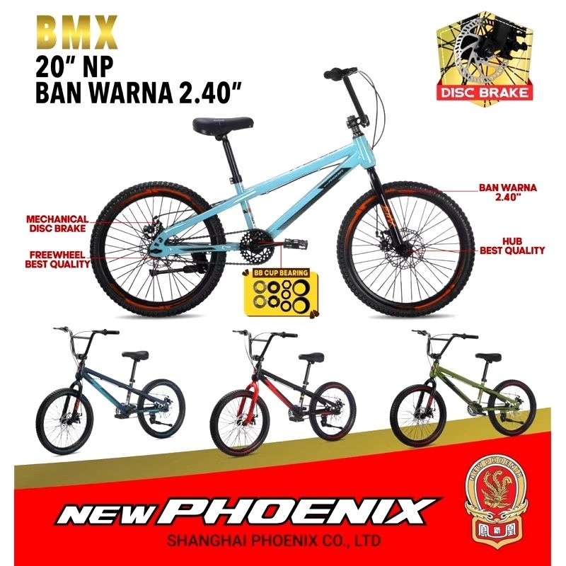 [KID] SEPEDA ANAK LAKI COWOK / SEPEDA ANAK PEREMUAN BMX 20 INCH Roda Dua (2) BAN POMPA Merk NEW PHOE
