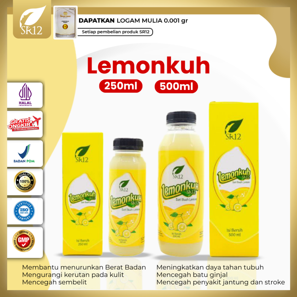 

Lemonkuh SR12 Herbal Sari Buah Lemon kemasan 250 ml & 500 ml