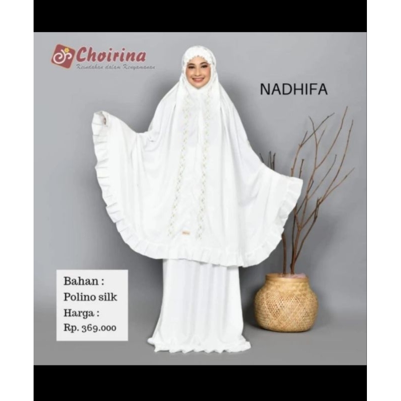 mukena dewasa broken white || mukena putih || mukena dewasa || mukena chorina|| mukena nadhifa chori